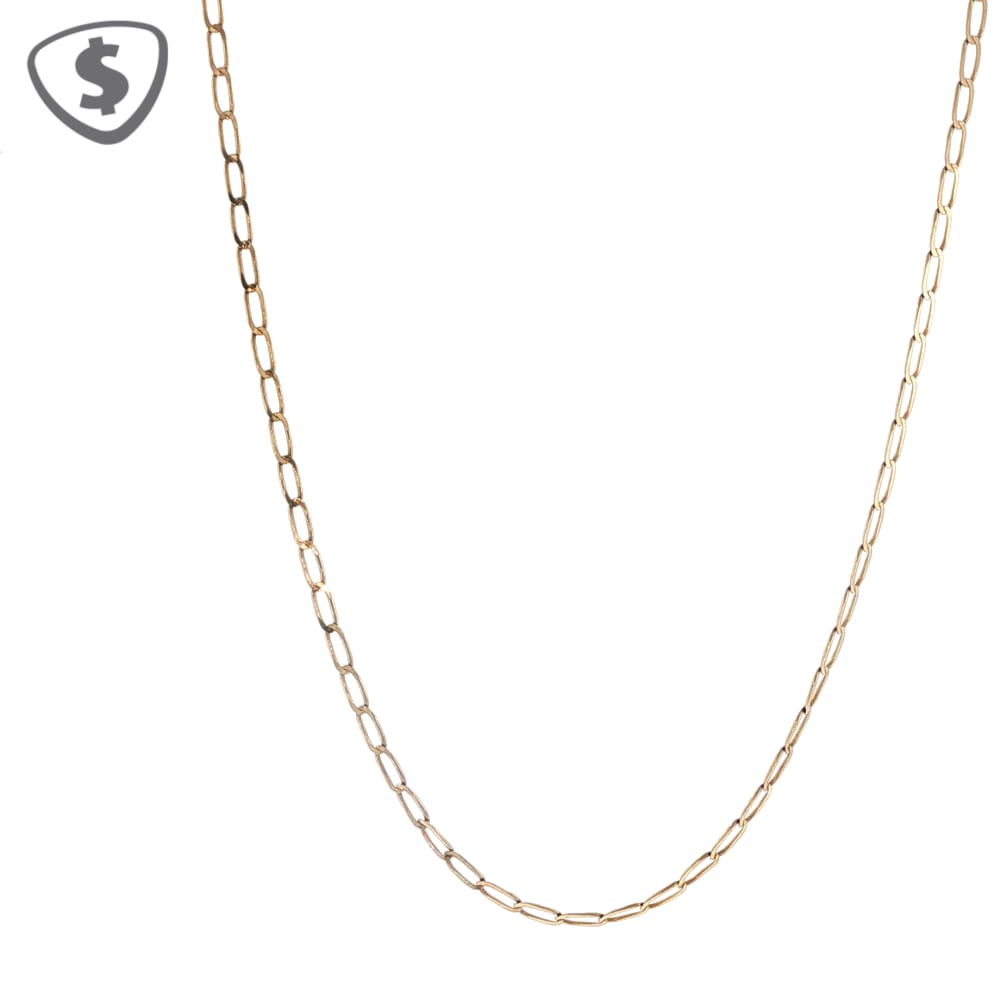 9ct Yellow Gold Paperclip Link Necklace