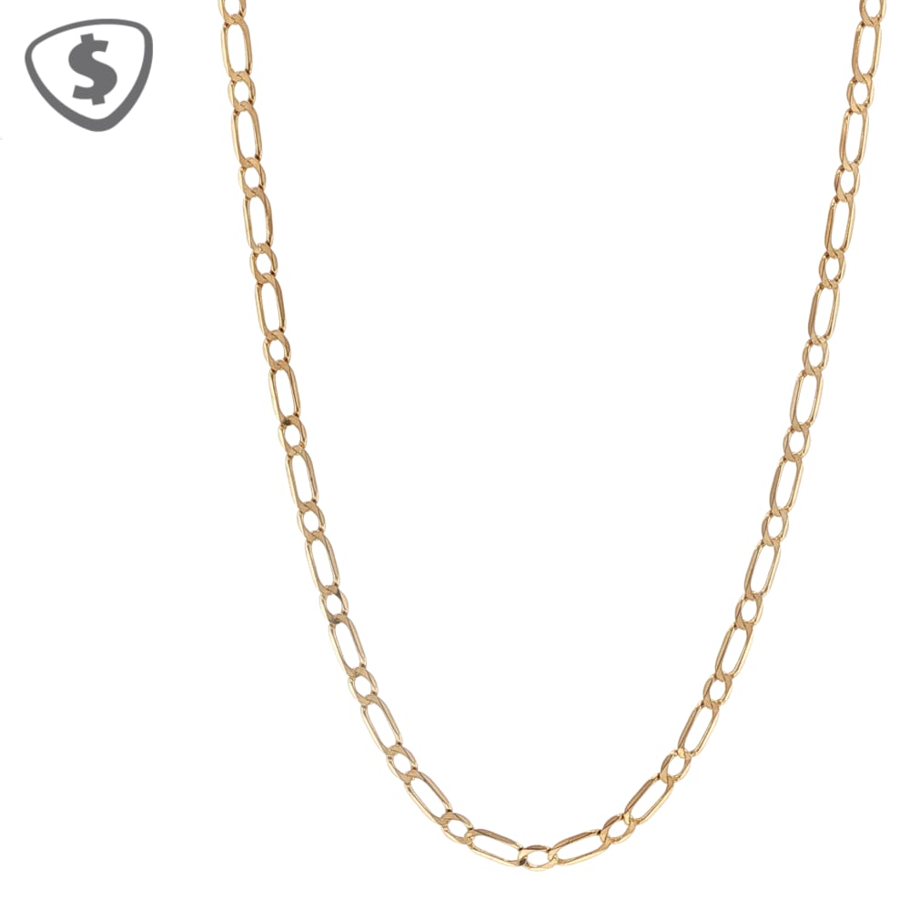 9ct Yellow Gold Figaro Necklace