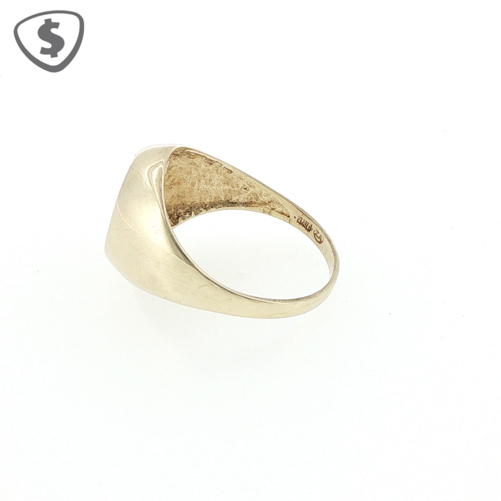 9ct Yellow Gold Agate Signet Ring
