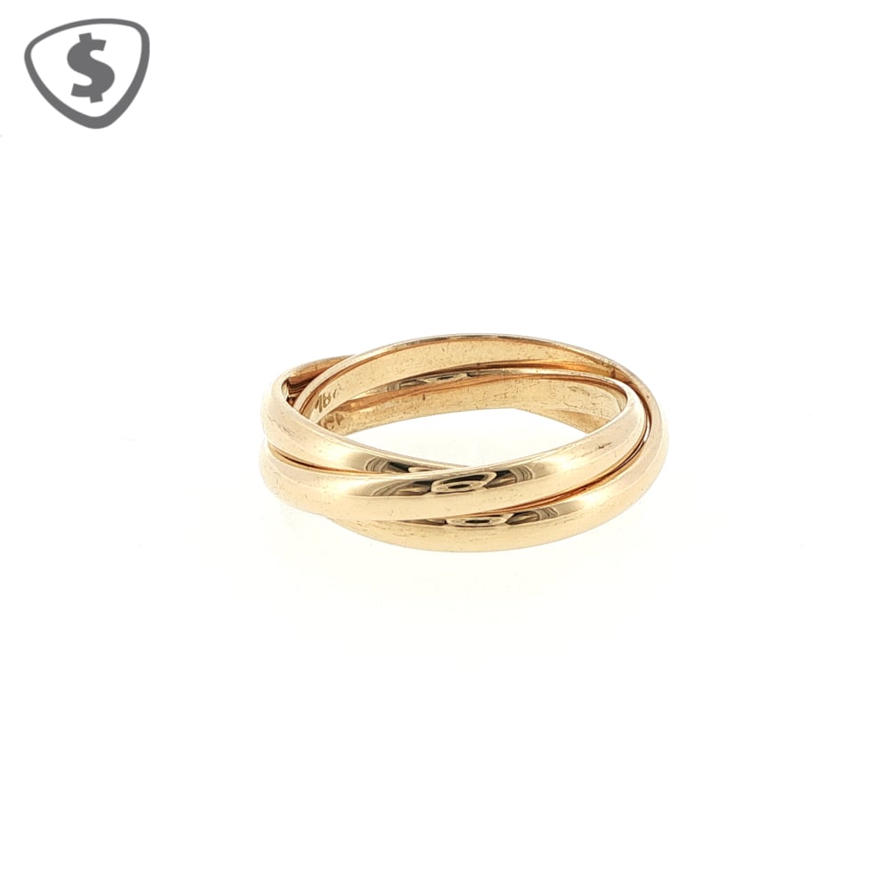 18ct Rose Gold Interlocking Triple Band Ring
