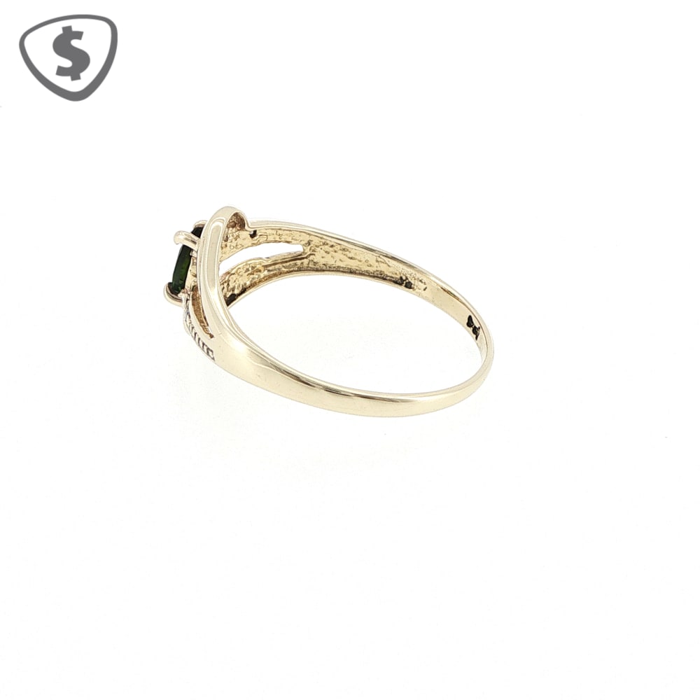 9ct Yellow Gold Green Sapphire Ring