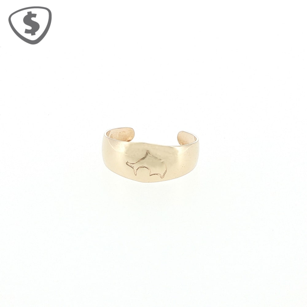 9ct Yellow Gold Silhouette Toe Ring