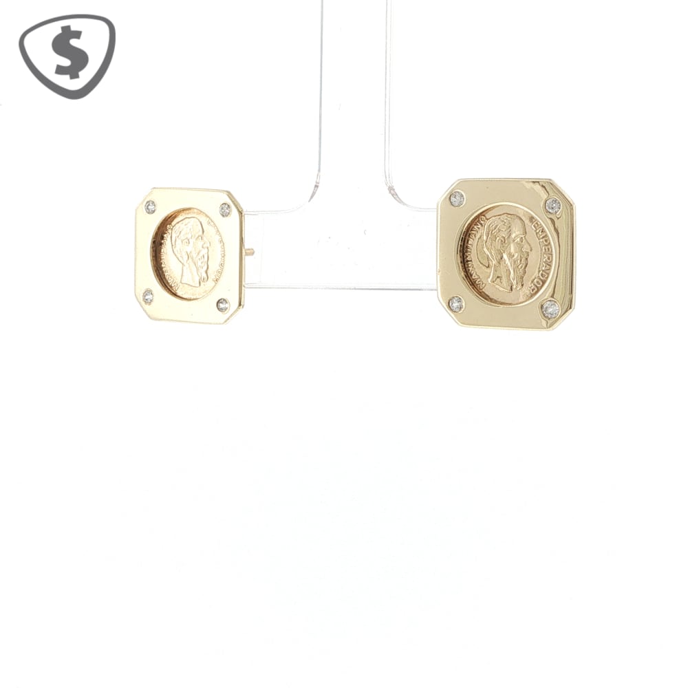 9ct Yellow Gold Coin Earrings Set