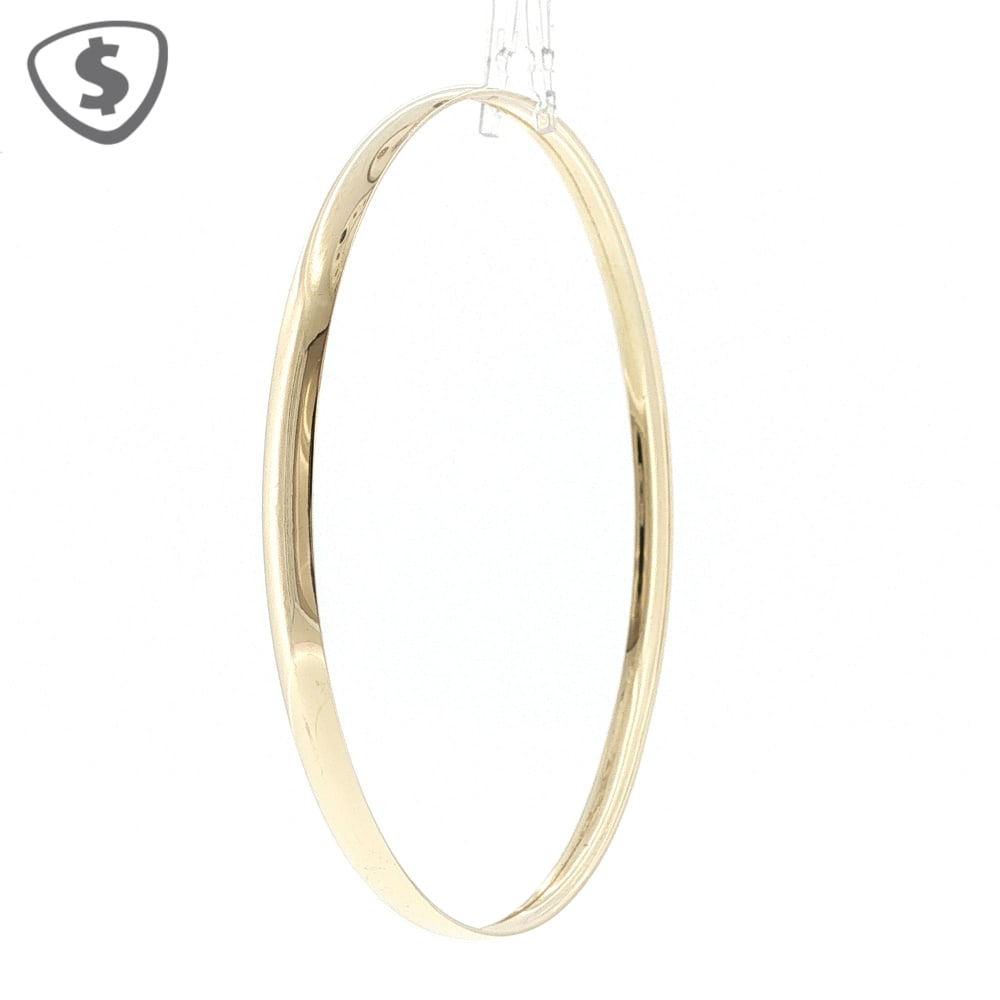 9ct Yellow Gold 4mm Slip On Bangle