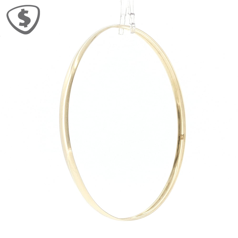 9ct Yellow Gold 4mm Slip On Bangle