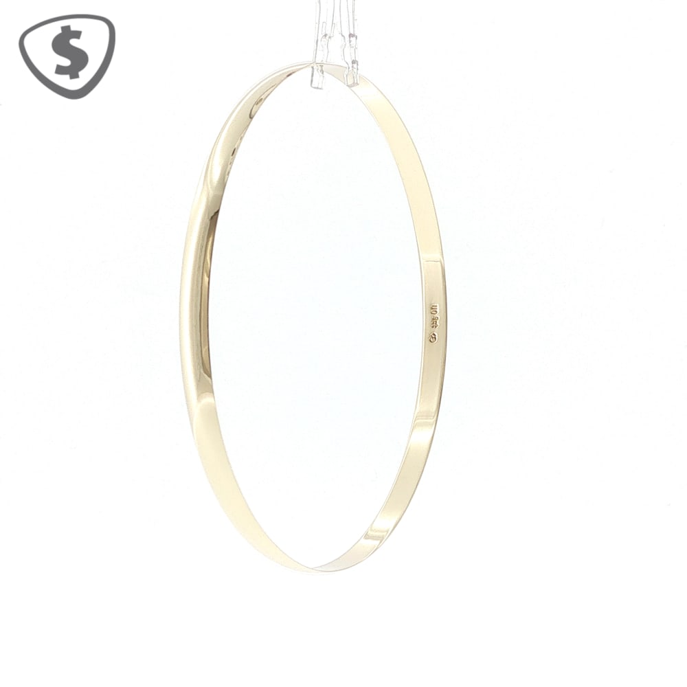 9ct Yellow Gold 4mm Slip On Bangle 