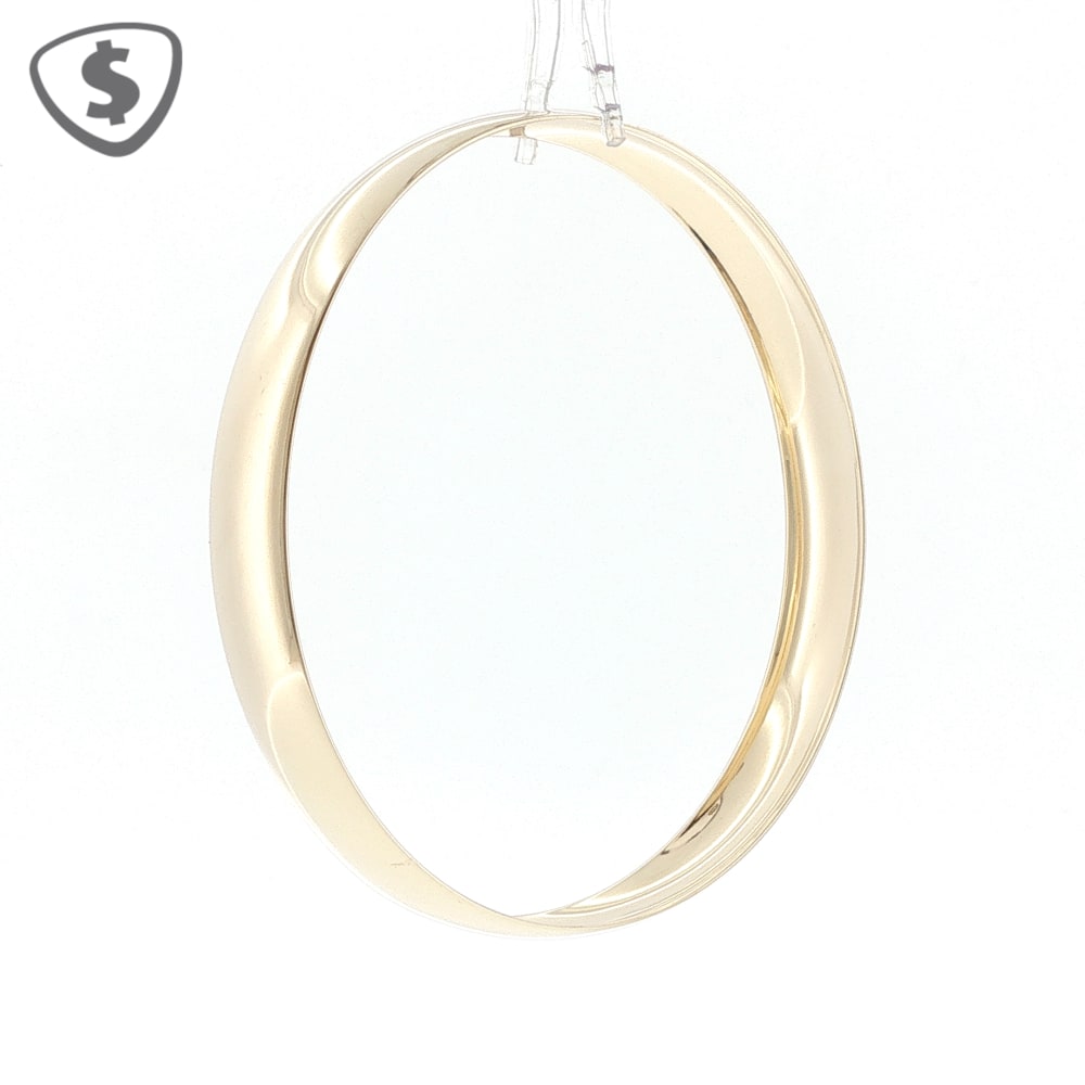 9ct Yellow Gold 9mm Slip On Bangle 