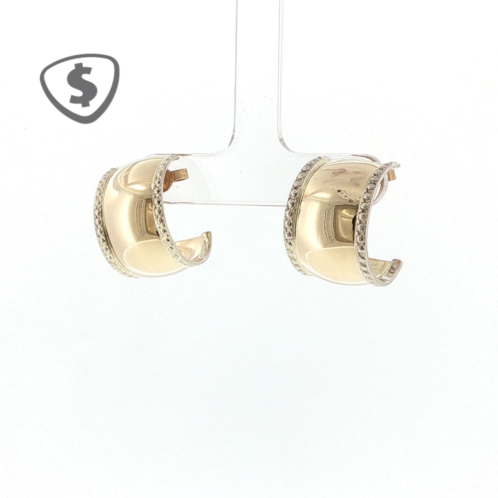 9ct Yellow and White Gold Earrings