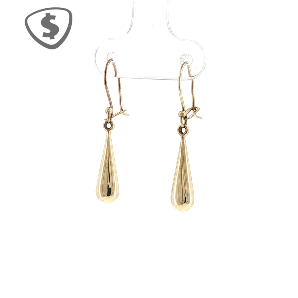 9ct Yellow Gold Polished Teardrop Earrings