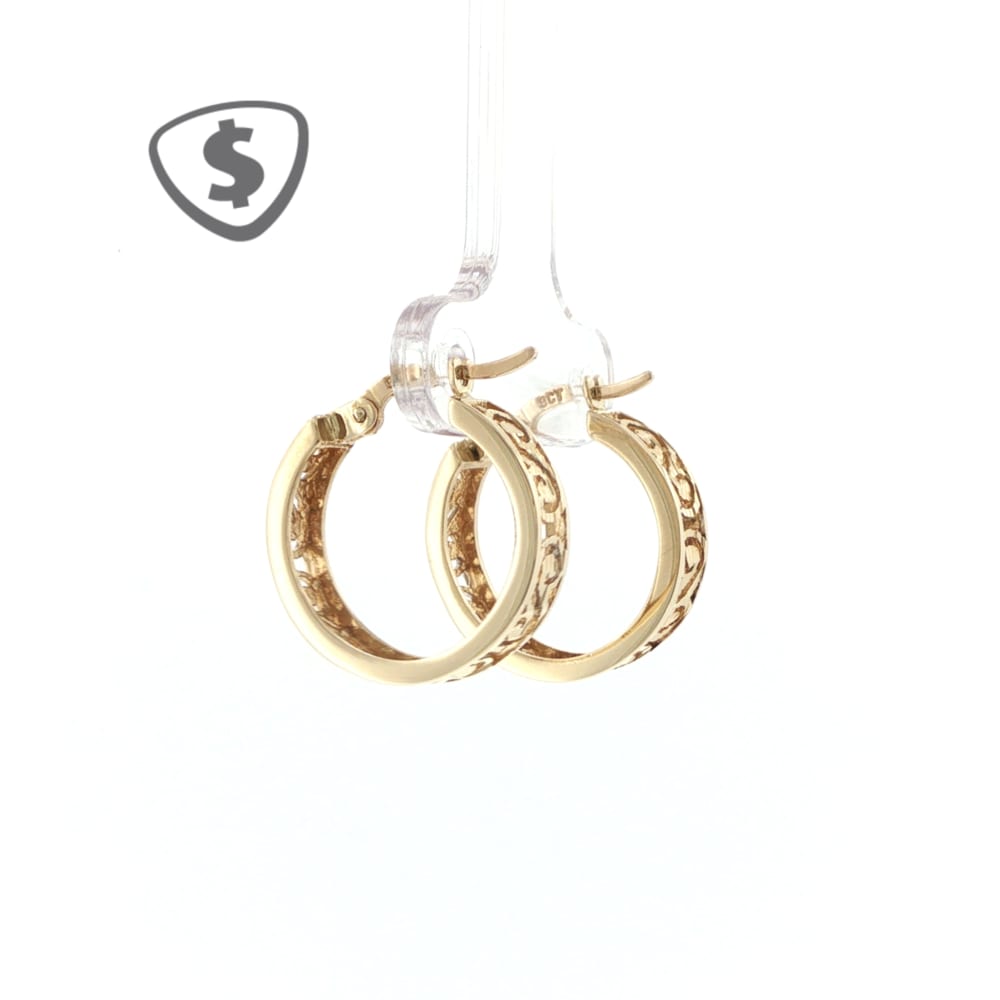 9ct Yellow Gold Hoop Earrings