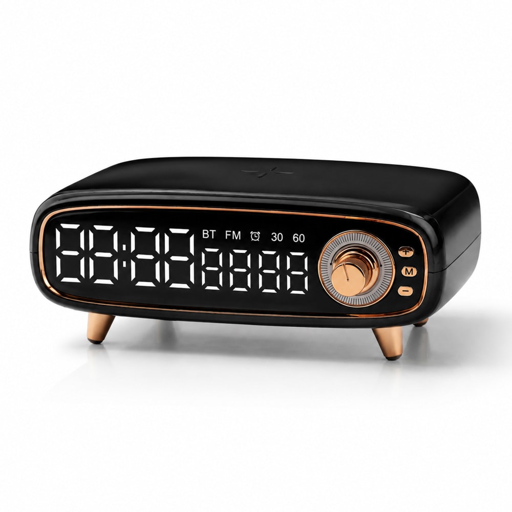 DIXON Alarm Clock Radio with Wireless and Bluetooth