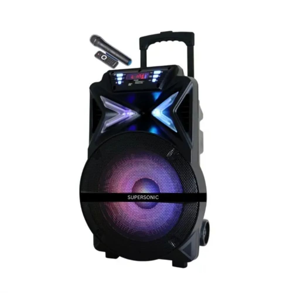 SUPERSONIC PORTABLE KAROAKE SOUNDCRAFT TROLLEY SPEAKER (X-AZA)