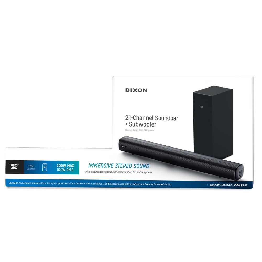 DIXON 100W 2.1 Channel Soundbar with Subwoofer  