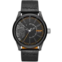 BLACK, BLACK LEATHER STRAP
