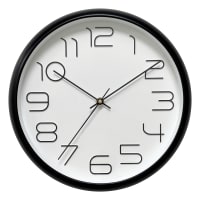 30.5cm Black Frame Wall Clock 