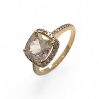 9ct Rose Gold Halo Engagement Ring