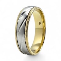 9ct Gold Two-Tone Wedding Ring