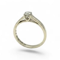 9ct White Gold "Forever" Solitaire Ring