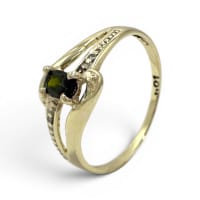 9ct Yellow Gold Green Sapphire Ring
