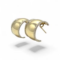 9ct Yellow & White Gold Earrings