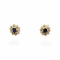 9ct Yellow Gold Sapphire Earrings