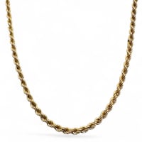 9ct Yellow Gold Twisted Rope Necklace
