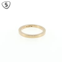 9ct Yellow Gold Smooth Polished Vintage Style Band Ring, can be worn as either a Wedding or Stackable Band.
