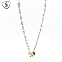 9ct Yellow Gold Hoop Ring Charm Bracelet, with Four Hoop Ring Charms.