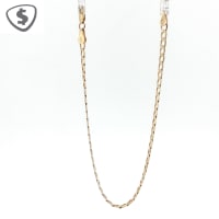 9ct Yellow Gold Curb-Link or Cuban-Link Style Bracelet, Tightly Interwoven Flattened Links Provide a Sleek Low-Profile Look, Perfect for Everyday Wear
