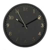 30.5cm Black Frame Wall Clock 