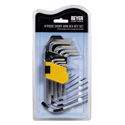 Beyer 9-Piece Short Arm Hex Key Set