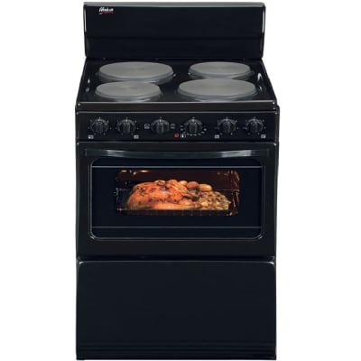 Univa BLACK 60CM 4 PLATE ELECTRIC STOVE (U405B)