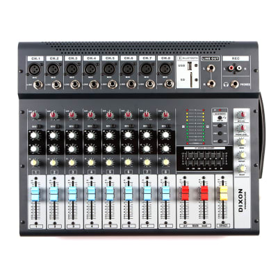 Dixon 8-channel Powered Mixer with Bluetooth