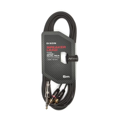 Dixon 5m 6.35mm Jack to Dual RCA Cable