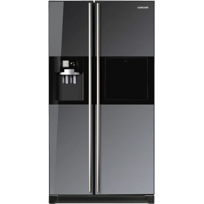 SAMSUNG BLACK/SILVER  574L SIDE BY SIDE FRIDGE (RS21HKLMR)