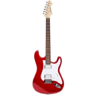 SANCHEZ RED/WHITE ELECTRICAL GUITAR (SZE-HH)