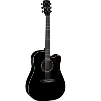 CORT 25.3" BLACK ACOUSTIC GUITAR (MR710F)