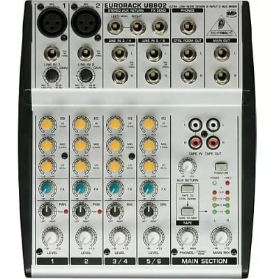 BEHRINGER 2CH 3-BAND EQ EURORACK MIXER (UB802)