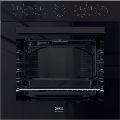 Defy 59.9CM SLIMELINE BLACK GLASS OVEN (600U)