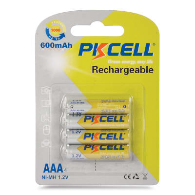 PKCELL Four-pack AAA Rechargeable Batteries