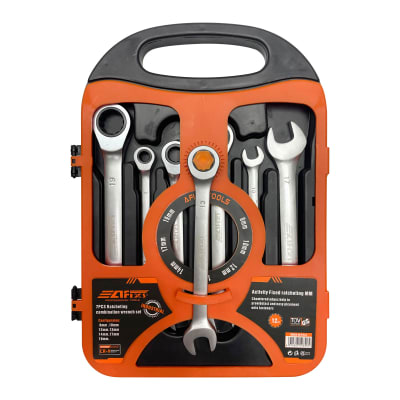 Afixs 7-Piece Ratchet Combination Wrench Set