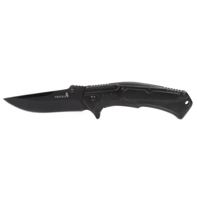 Grizzly Black Stainless Steel Folding Knife