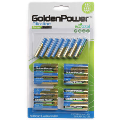 GoldenPower 12-Piece AAA and AA Multi-pack