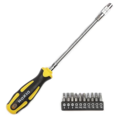 Dixon 11-Piece Spring Tube Screwdriver & Bits Set