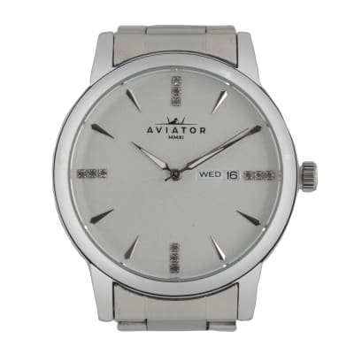 Aviator Silver Watch 