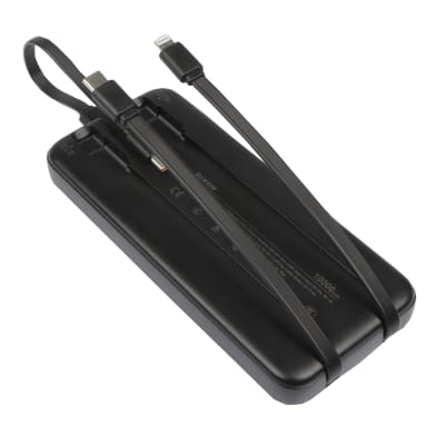Dixon 10,000mAh Fast Charging W/Built-in Cables Power Bank