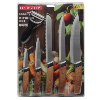 6-Piece Knife Set with Peeler Description