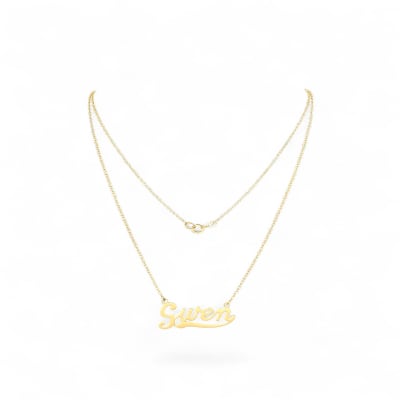 9ct Yellow Gold Personalised Pendant