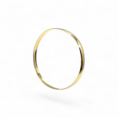 9ct Yellow Gold 4mm Slip On Bangle