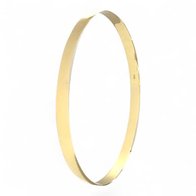 9ct Yellow Gold 6mm Slip On Bangle 